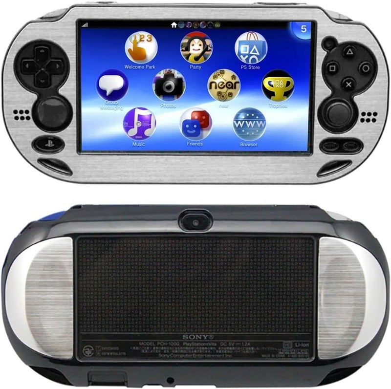 OSTENT Colorful Aluminum Metal Skin Protective Cover Case for Sony PS Vita 1000 PSV1000 Console Color Silver - Image 2